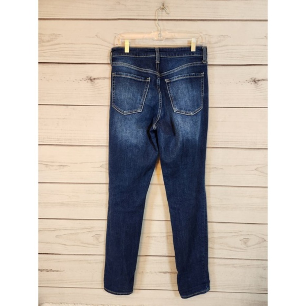Old Navy Women's Blue High Rise Cotton Distressed Straight Leg Jeans Size 4 - Picture 2 of 7